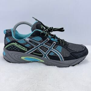 ASICS Gel-Venture 4 T383N Womens Running Shoes Black Gray Blue Size 9